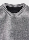 SIDE BUTTON BOUCLE KNIT