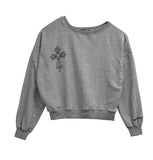 Cross One Shoulder Sweatshirt