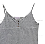Pony Wood Button Loose Fit Sleeveless