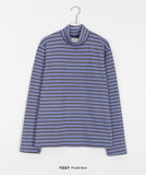 Timoka Stripe Brushed Turtleneck Tee