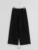 [BAONHAUS] Hokyo Star Color Matching Banding Wide Pants