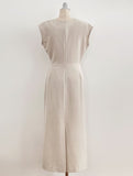 Celia Shirring Turdle Sleeveless Long One Piece