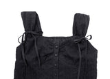 Risun Ribbon Strap Off Sleeveless Blouse