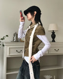 UNBALANCE SLIT SHIRRING T