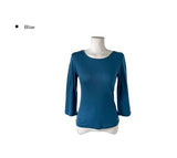 Deton Tencel Basic Round Three Quarter Sleeve T-Shirt