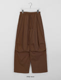 [unisex] Keiri pintuck banding parachute wide linen pants