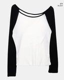 Ella Raglan One-Shoulder Long Sleeve T-Shirt