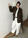 (WOOL) FRINGE POCKET TWEED JACKET
