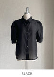 Rubille Collar See-through Frill Blouse