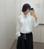 SHEER HIGH-NECK JUMPER