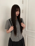 Ajin Check Summer Hood String Shirt