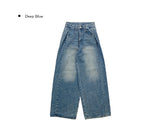 [Planning] Dazzle Side Pintuck Washing Denim Wide Pants