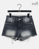 Tessit  Vintage Washing Damage Denim Short Pants