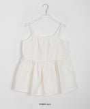 Shinku Back Ribbon Quilted Sleeveless Blouse