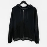 Riga See-Through Knitwear Hooded Zip-Up