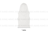 DIAGONAL BUTTON HOODED TOP