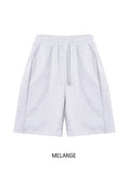 high key side tuck wide half pants