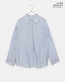 Manin Stripe See-through Overfit Long Sleeve Shirt