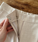 Angel Linen Pintuck Banding Half Slacks
