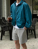 Crop hood windbreaker