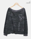 Arca Off-Shoulder Camo Warmer Long Sleeve T-Shirt