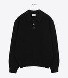 Pain Washable Collar Knit