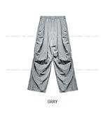 Fog Pigment Track Parachute Nylon Pants