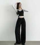 Rivet Fatigue Pocket Point Wide Cotton Pants