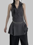 Surren Stripe Collar One Piece