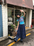 FRILL CHECK LONG SK
