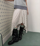 SWAY STRIPE UNBAL SKIRT