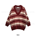 Poening Brush Stripe V-Neck Knit