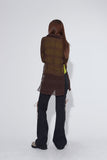 eyelet rope boots-cut denim