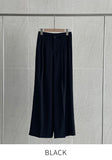 Pureine Pintuck Wide Slacks Pants (Belt set)