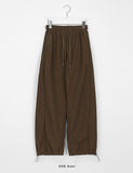 [unisex] Benicco Banding String Side Pintuck Brushed Pants