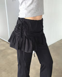 Pinshu Culotte Flared String Bootcut Skirt Pants