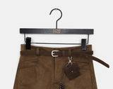 [Belt + Keychain + Pants SET] Defi Suede Short Pants