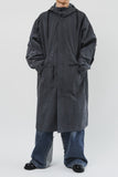 Cracked Hooded Long Parka