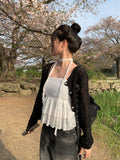 Tansy Summer Round Neck Long Sleeve Cardigan