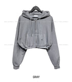 Metty Pigment Cropped Hooded Zip-Up