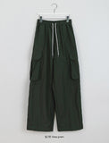 [unisex] Enso nylon banding string big cargo pants