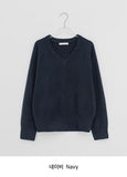 Husit Color Wool V-Neck Knit