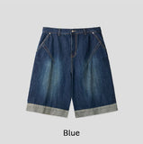 Cuffrey Dart Rollup Bermuda Denim Pants