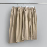 Autumn Peach Processed Pintuck Loose Wide Fit Banding Cotton Pants
