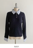 Coz Layered Shirt Cable Knit