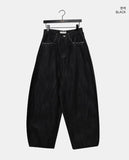 [Non-Fade] Genji Stud Pocket Balloon Fit Denim Long Pants
