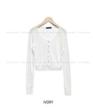 Summer Snap Button See-through Crop Cardigan