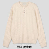 Haru Over Henley Neck Cable Knit