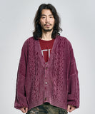 Cable Washed Cardigan