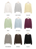 Terran Raglan Button Round Knit